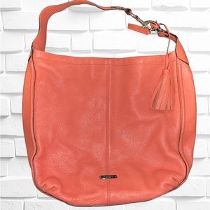 Coach Avery Grain Leather Coral Purse